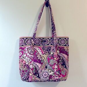 Vintage Vera Bradley Large Tote Very Berry Paisley